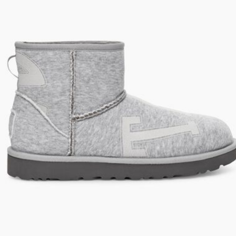 UGG x Telfar Gray Fleece Mini Boot W9/M7